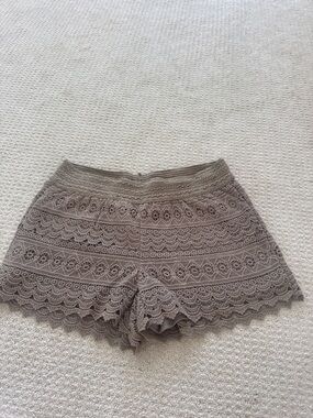 Nordstrom Taupe Crochet Lace High Waist Women’s Shorts